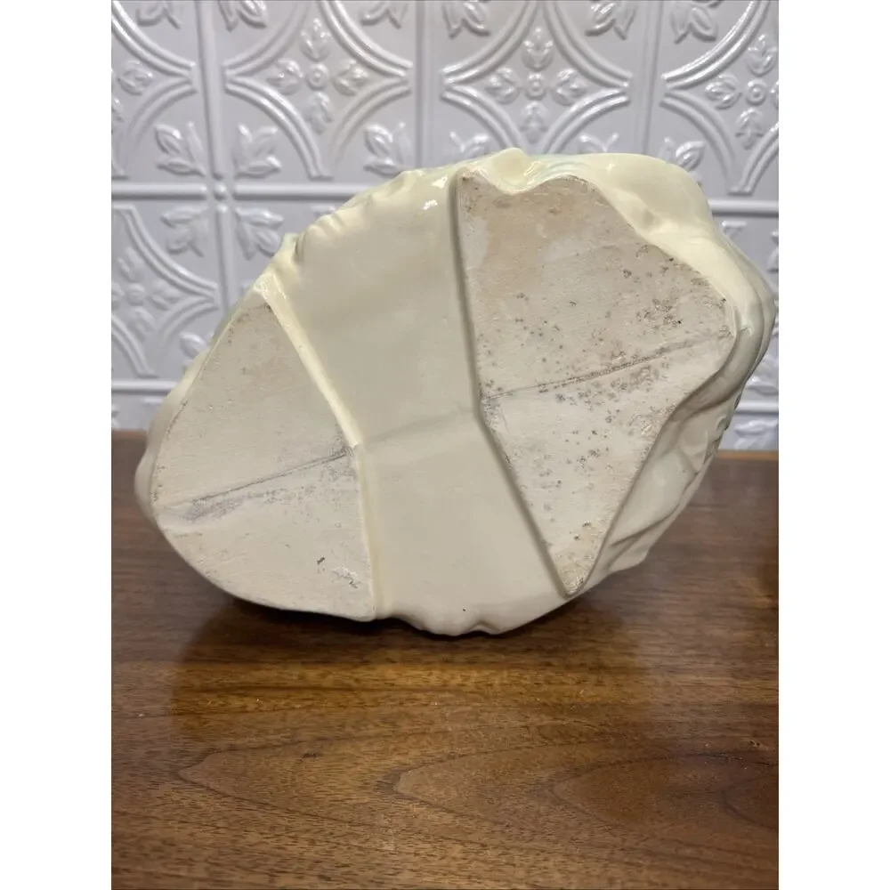Vtg. Style Swan Ceramic Floral Colorful Large Planter Good Condition Great Color